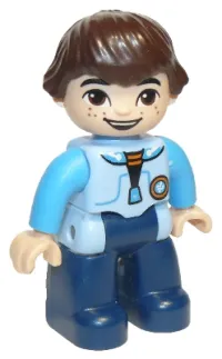LEGO Duplo Figure Lego Ville, Miles without Helmet minifigure