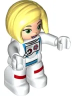 LEGO Duplo Figure Lego Ville, Astronaut Female, White Spacesuit minifigure