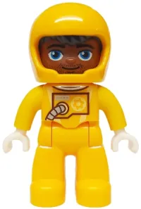 LEGO Duplo Figure Lego Ville, Astronaut Male, Bright Light Orange Spacesuit and Helmet (6472609) minifigure