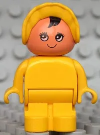 LEGO Duplo Figure, Child Type 1 Baby, Yellow Legs, Yellow Body, Yellow Bonnet minifigure