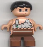 LEGO Duplo Figure, Child Type 2 Boy, Brown Legs, Black Hair (Caveman) minifigure