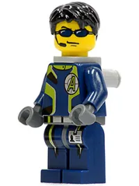 LEGO Agent Chase - Dual Sided Head, Neck Bracket minifigure