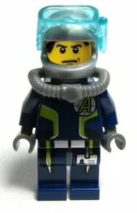 LEGO Agent Chase - Diving Gear - Single Sided Head minifigure