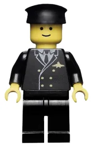 LEGO Airport - Pilot, Black Legs, Black Hat minifigure