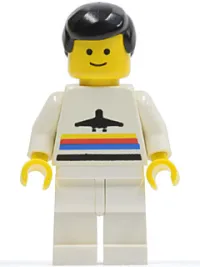 LEGO Airport - Classic, White Legs, Black Male Hair minifigure