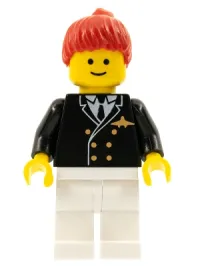 LEGO Airport - Pilot, White Legs, Red Ponytail Hair minifigure