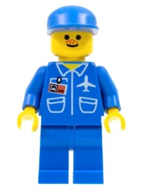 LEGO Airport - Blue, Blue Legs, Blue Cap minifigure