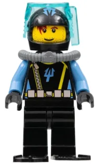 LEGO Aquaraider Diver 9 with Black Flippers minifigure