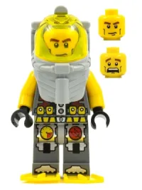 LEGO Atlantis Diver 1 - Axel - With Yellow Flippers and Trans-Yellow Visor minifigure