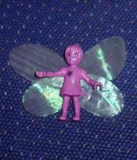 LEGO Belville Fairy - Dark Pink with Stars Pattern (Millimy) - With Wings and Bow minifigure