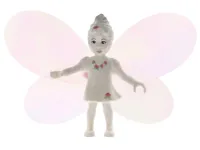 LEGO Belville Fairy - White with Flowers Pattern (Millimy) - With Wings and Bow minifigure