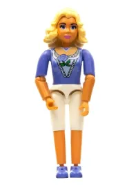 LEGO Belville Female - White Shorts, Purple Shirt, Light Yellow Hair minifigure