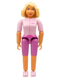 LEGO Belville Female - Dark Pink Shorts, Pink Shirt, Light Yellow Hair minifigure