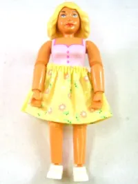 LEGO Belville Female - Pink Swimsuit, Light Yellow Hair, Skirt minifigure