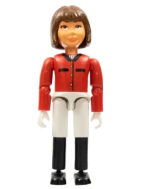 LEGO Belville Female - Horse Rider, White Shorts, Red Shirt, Brown Hair minifigure