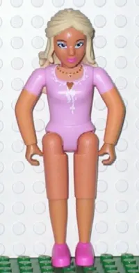 LEGO Belville Female - Princess - Pink Top, Yellow Hair, Dark Pink Shoes minifigure
