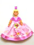 LEGO Belville Female - Princess Vanilla Dark Pink Top with V-Neck with Pink Skirt, Crown minifigure
