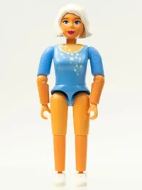 LEGO Belville Female - Medium Blue Top with Silver Stars, White Hair, Stella minifigure
