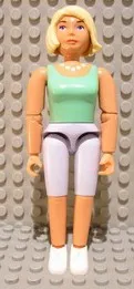 LEGO Belville Female - Light Violet Shorts, Medium Green Shirt, Light Yellow Hair minifigure