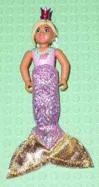 LEGO Belville Female - Pink Swimsuit with Seashell Pattern, Yellow Hair - WITH Fishtail minifigure