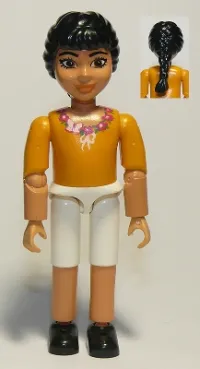 LEGO Belville Female - Medium Orange Top with Floral Garland with Butterfly and Ribbon Pattern (Rosita) minifigure