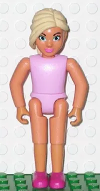 LEGO Belville Female - Girl with Bright Pink Top, Magenta Shoes and Long Light Yellow Hair minifigure