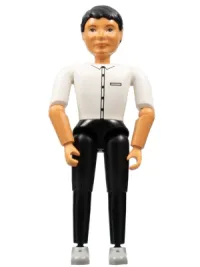 LEGO Belville Male - Black Pants, White Shirt and Black Hair minifigure