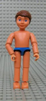 LEGO Belville Male - Blue Swimsuit, Brown Hair (Child / Boy) minifigure