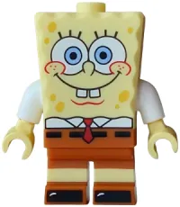 LEGO SpongeBob SquarePants - Bright Light Yellow, White Shirt, Dark Orange Short Legs minifigure