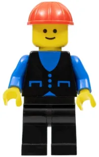 LEGO Shirt with 3 Buttons - Blue, Black Legs, Red Construction Helmet minifigure