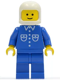 LEGO Shirt with 6 Buttons - Blue, Blue Legs, White Classic Helmet minifigure