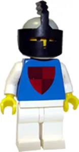 LEGO Classic - Knight, Shield Red/Blue, Light Gray Helmet and Black Visor minifigure