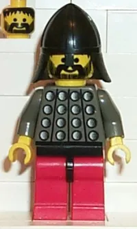 LEGO Fright Knights - Knight 3, Red Legs with Black Hips, Black Neck-Protector minifigure