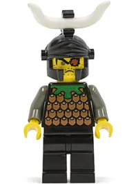 LEGO Knights Kingdom I - Gilbert the Bad, Black Dragon Helmet, Horns minifigure
