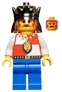 LEGO Royal Knights - King, with Blue Legs without Cape and Plume minifigure