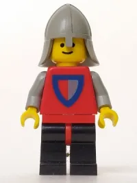 LEGO Classic - Knight, Shield Red/Gray, Black Legs with Red Hips, Light Gray Neck-Protector minifigure