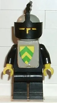 LEGO Classic - Yellow Castle Knight Black Cavalry - with Vest Stickers minifigure