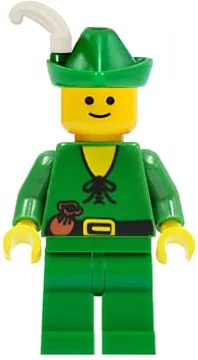 LEGO Forestman - Pouch, Green Hat, White Feather minifigure