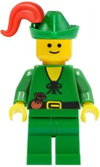 LEGO Forestman - Pouch, Green Hat, Red Plume minifigure
