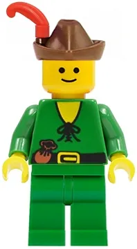 LEGO Forestman - Pouch, Brown Hat, Red Feather minifigure