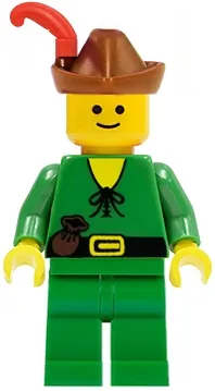 LEGO Forestman - Pouch, Reddish Brown Hat, Red Feather (Reissue) minifigure