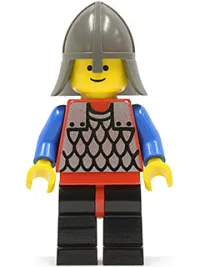 LEGO Scale Mail - Red with Blue Arms, Black Legs with Red Hips, Dark Gray Neck-Protector minifigure