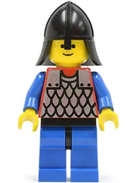 LEGO Scale Mail - Red with Blue Arms, Blue Legs with Black Hips, Black Neck-Protector minifigure