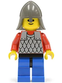 LEGO Scale Mail - Red with Red Arms, Blue Legs with Black Hips, Dark Gray Neck-Protector minifigure