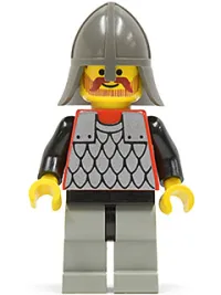 LEGO Scale Mail - Red with Black Arms, Light Gray Legs with Black Hips, Dark Gray Neck-Protector minifigure