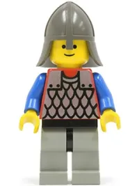LEGO Scale Mail - Red with Blue Arms, Light Gray Legs with Black Hips, Dark Gray Neck-Protector minifigure