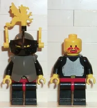LEGO Breastplate - Armor over Black, Dark Gray Helmet, Black Visor, Yellow Dragon Plumes minifigure