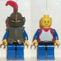 LEGO Breastplate - Armor over Red, Dark Gray Helmet and Visor, Red Feather minifigure