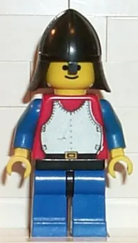 LEGO Breastplate - Red with Blue Arms, Blue Legs with Black Hips, Black Neck-Protector minifigure