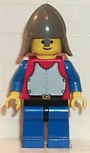 LEGO Breastplate - Red with Blue Arms, Blue Legs with Black Hips, Dark Gray Neck-Protector minifigure